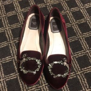 Christian Dior velvet flat